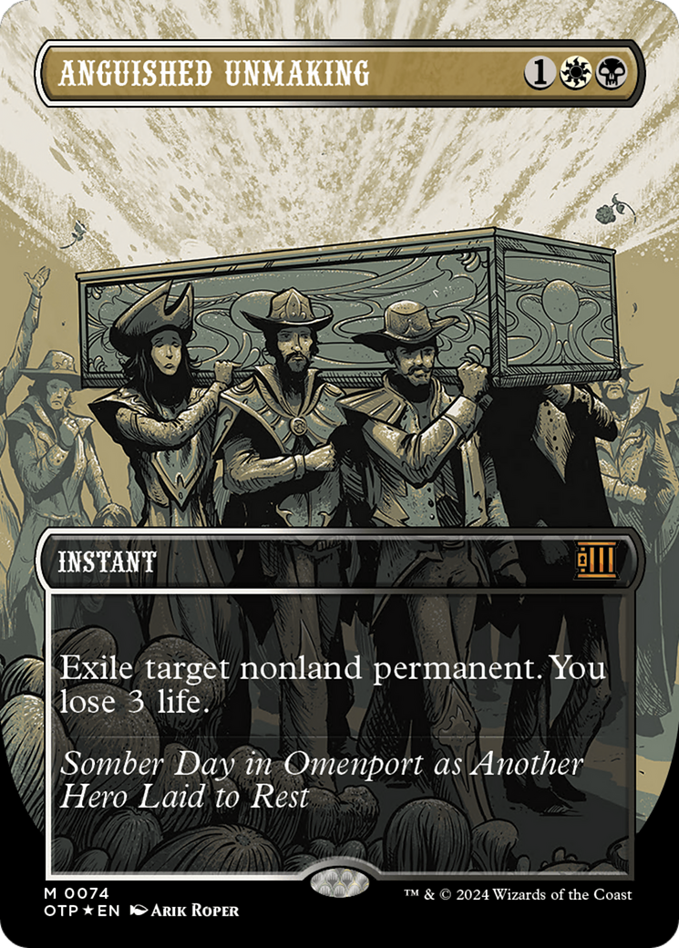 Anguished Unmaking (Textured Foil) [Outlaws of Thunder Junction: Breaking News] | Good Games Morley