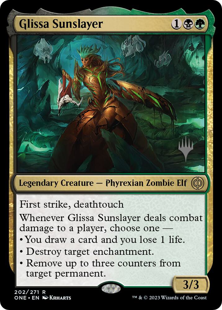 Glissa Sunslayer 202 (Promo Pack: Phyrexia: All Will Be One)  - Foil | Good Games Morley