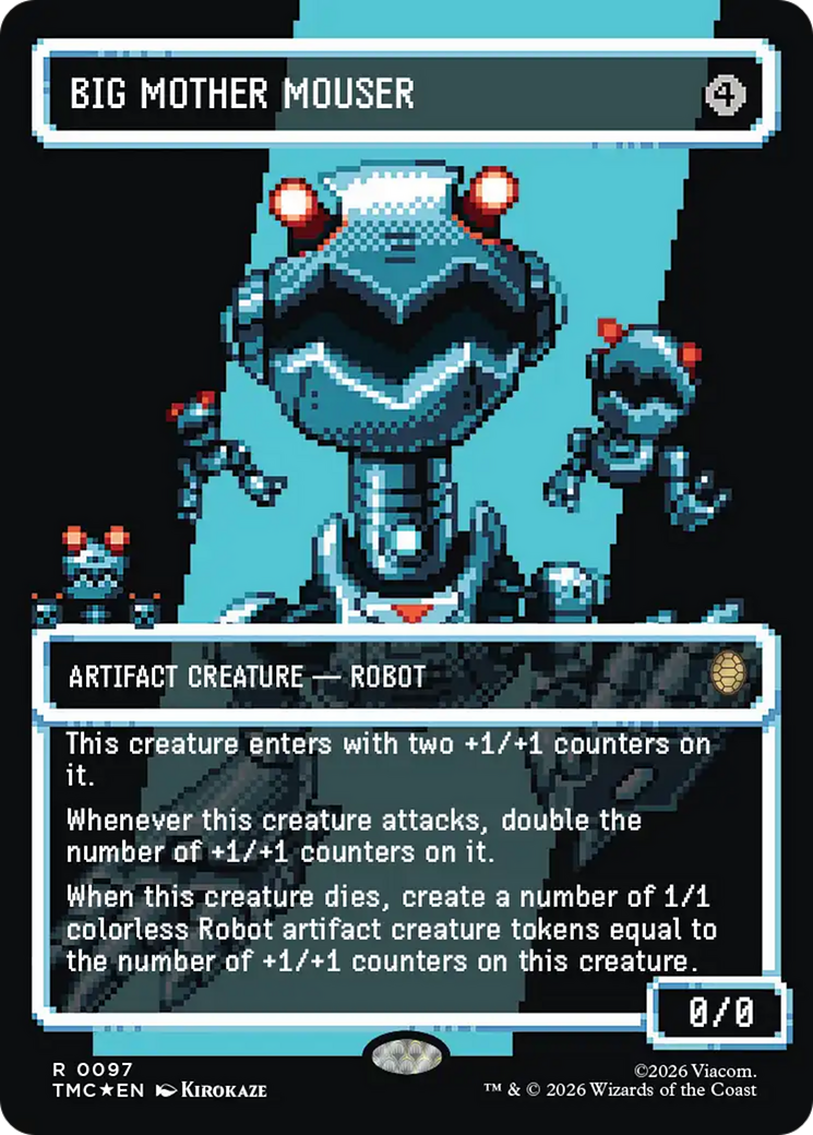 Big Mother Mouser (Borderless) (Surge Foil) [Teenage Mutant Ninja Turtles Commander] | Good Games Morley