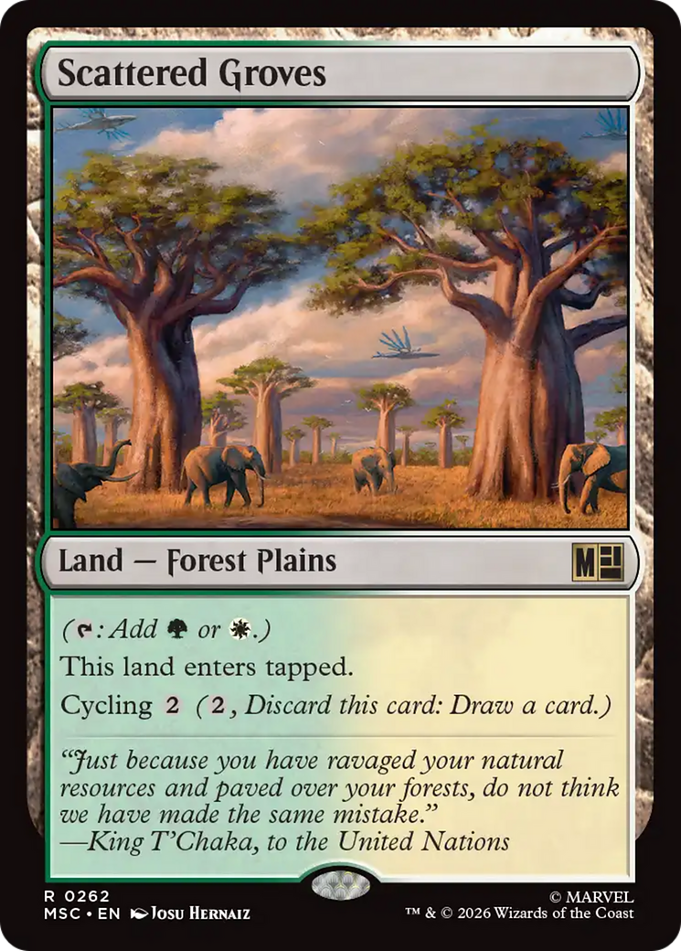 Scattered Groves (Surge Foil) [Marvel Super Heroes Commander] | Good Games Morley