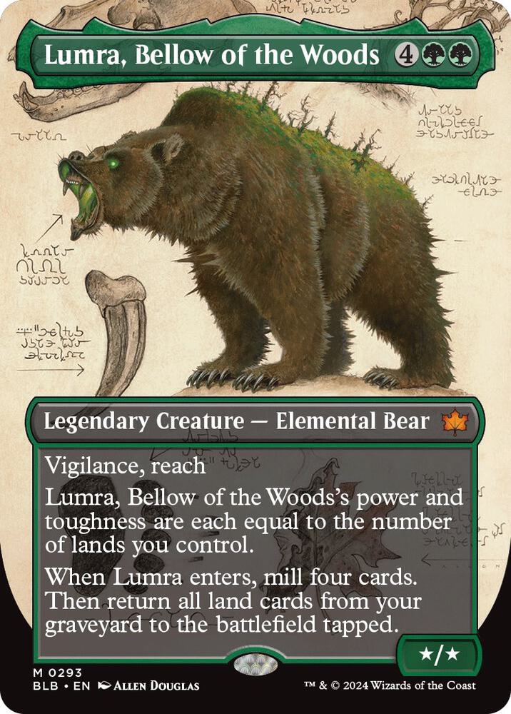 Lumra, Bellow of the Woods 293 (Bloomburrow)  - Borderless Foil | Good Games Morley