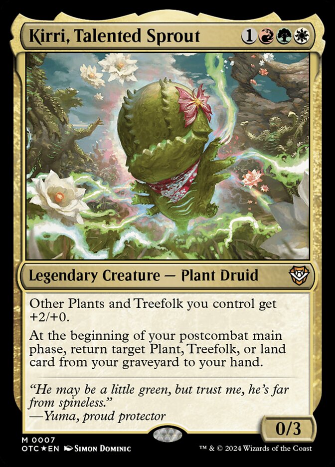 Kirri, Talented Sprout 7/342 (Commander: Outlaws of Thunder Junction)  - Foil | Good Games Morley