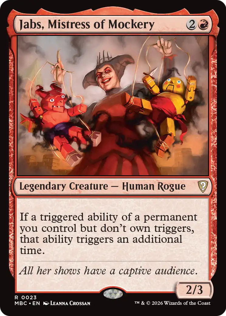 Jabs, Mistress of Mockery [Mystery Booster: Commander Edition] | Good Games Morley