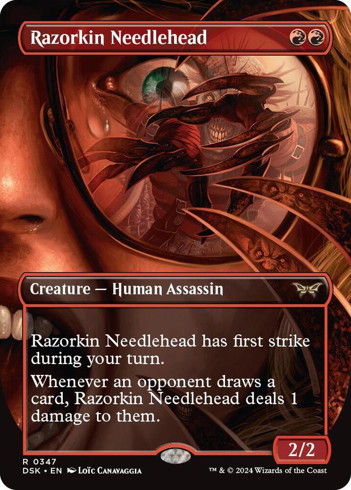 Razorkin Needlehead 347 (Duskmourn: House of Horror)  - Borderless | Good Games Morley