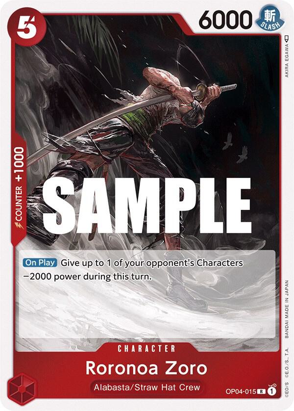 Roronoa Zoro OP04-015 (Kingdoms of Intrigue)  - Foil | Good Games Morley