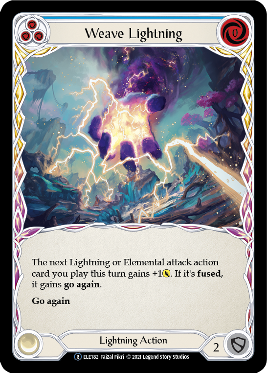 Weave Lightning (Blue) [U-ELE182] (Tales of Aria Unlimited)  Unlimited Normal | Good Games Morley