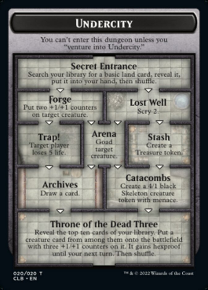 The Initiative // Undercity Double-Sided Token [Commander Legends: Battle for Baldur's Gate Tokens] | Good Games Morley