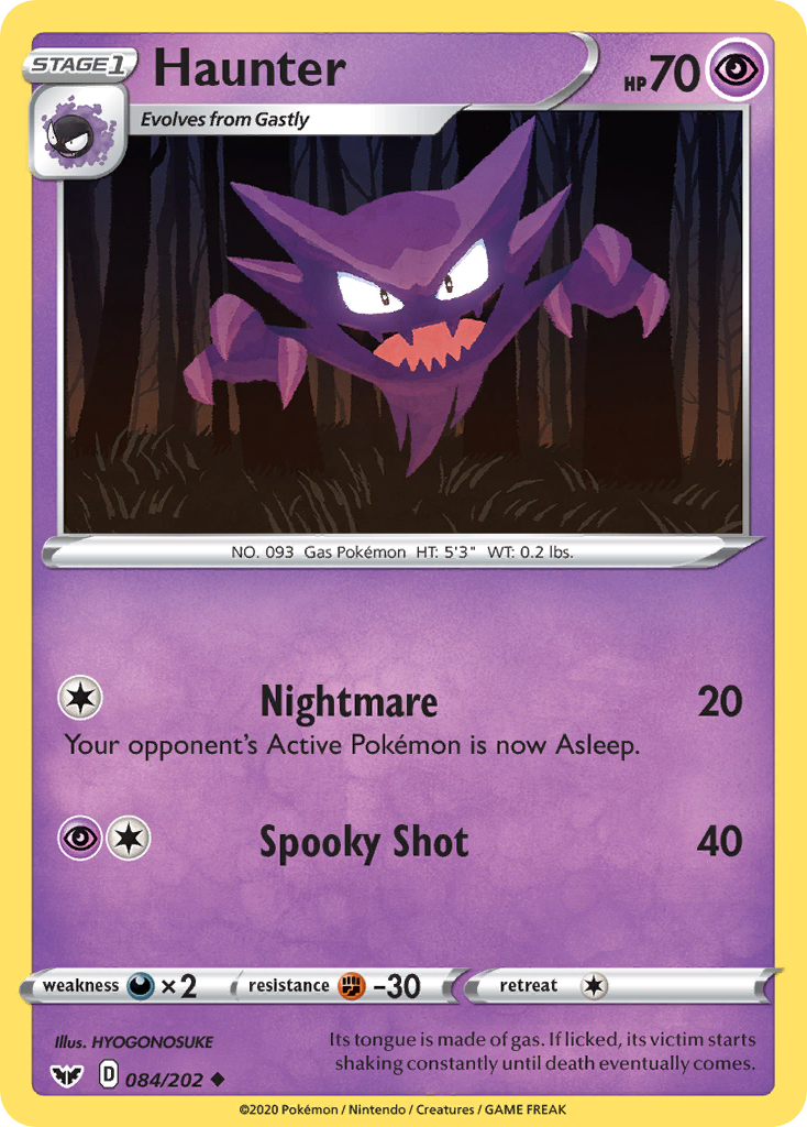 Haunter (084/202) [Sword & Shield: Base Set] | Good Games Morley