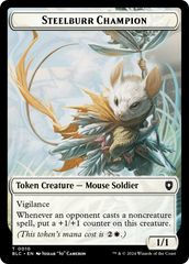 Steelburr Champion // Squid Double-Sided Token [Bloomburrow Commander Tokens] | Good Games Morley