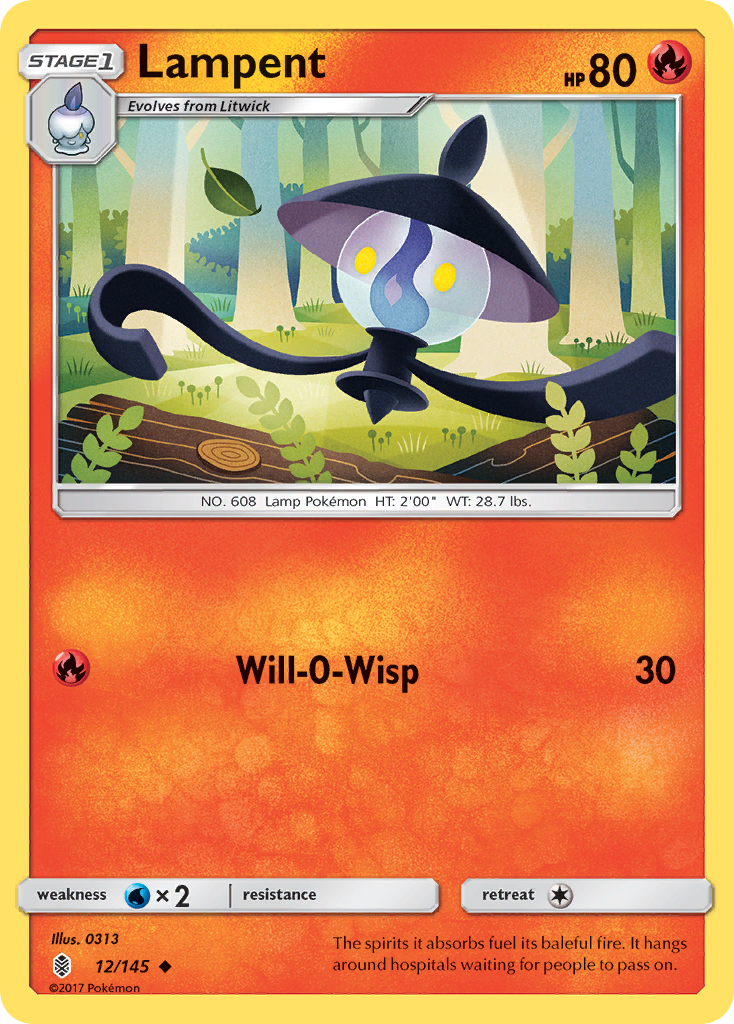 Lampent (12/145) [Sun & Moon: Guardians Rising] | Good Games Morley