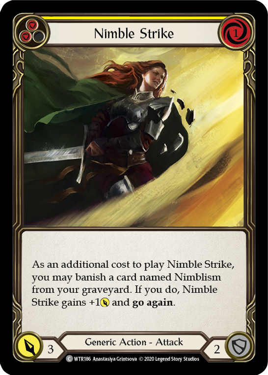 Nimble Strike (Yellow) [U-WTR186] (Welcome to Rathe Unlimited)  Unlimited Rainbow Foil | Good Games Morley