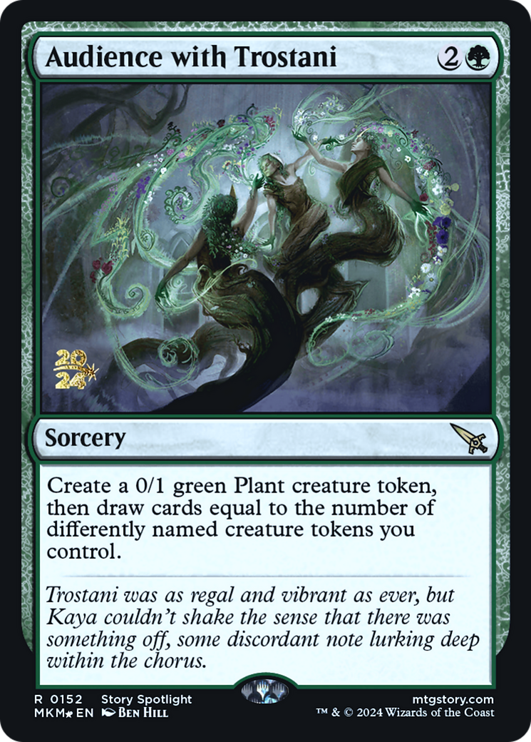 Audience with Trostani [Murders at Karlov Manor Prerelease Promos] | Good Games Morley