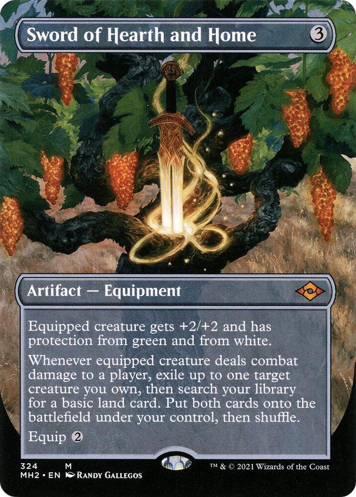 Sword of Hearth and Home Borderless 324 (Modern Horizons 2)  - Foil | Good Games Morley