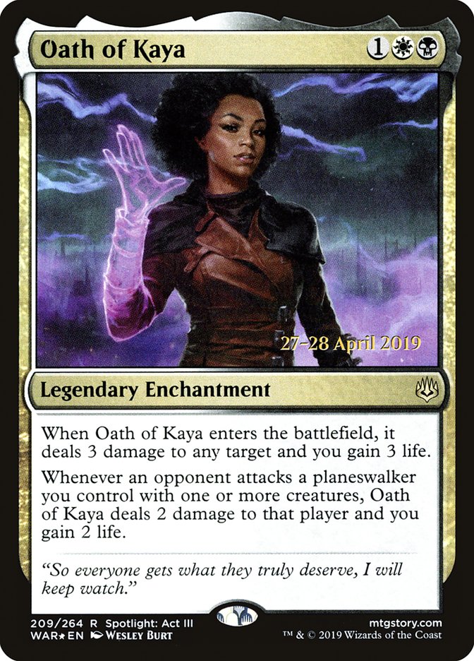 Oath of Kaya [War of the Spark Prerelease Promos] | Good Games Morley