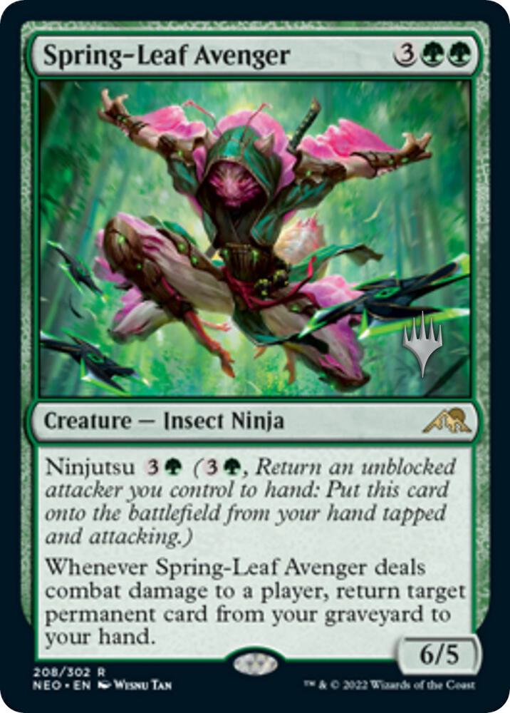 Spring Leaf Avenger 208 (Promo Pack: Kamigawa: Neon Dynasty)  | Good Games Morley