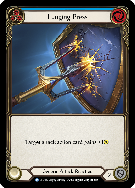 Lunging Press [CRU186] (Crucible of War)  1st Edition Rainbow Foil | Good Games Morley