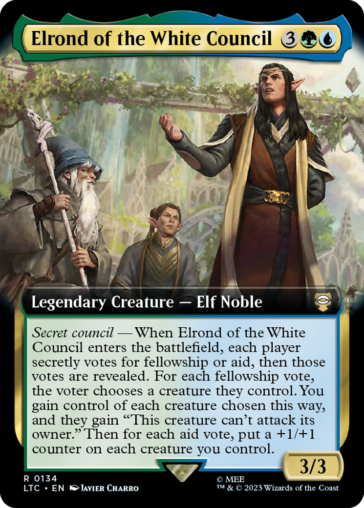 Elrond of the White Council (Extended Art) [The Lord of the Rings: Tales of Middle-Earth Commander] | Good Games Morley