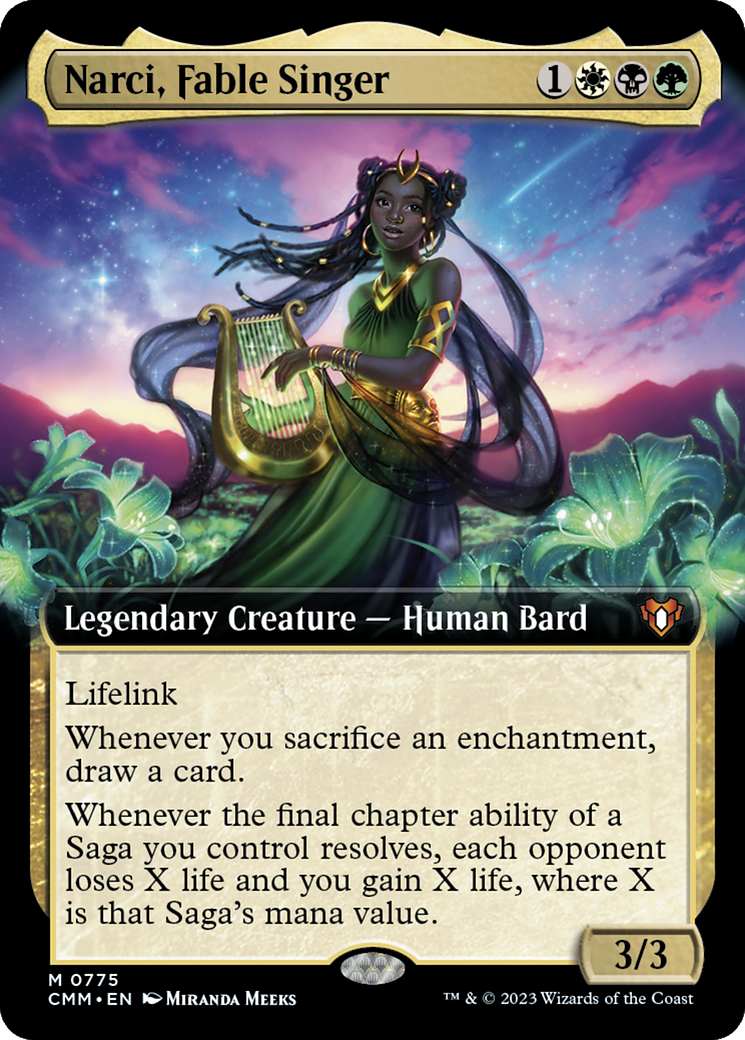 Narci, Fable Singer (Extended Art) [Commander Masters] | Good Games Morley