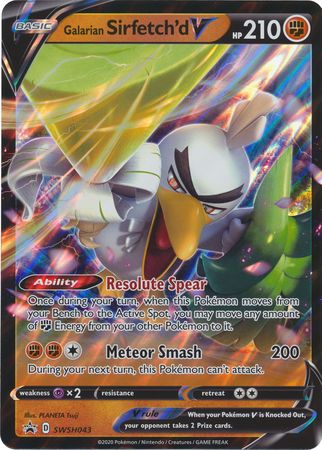Galarian Sirfetch'd V (SWSH043) (Jumbo Card) [Sword & Shield: Black Star Promos] | Good Games Morley