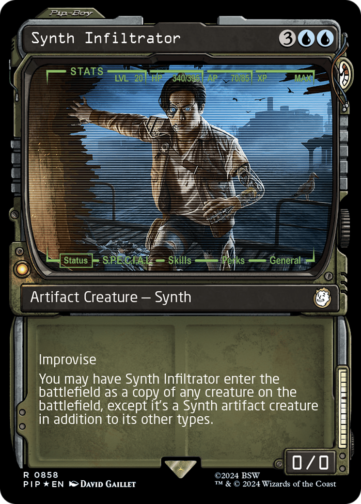 Synth Infiltrator (Showcase) (Surge Foil) [Fallout] | Good Games Morley