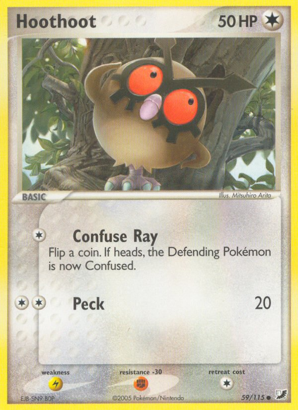 Hoothoot (59/115) [EX: Unseen Forces] | Good Games Morley