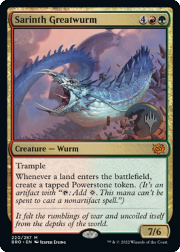 Sarinth Greatwurm (Promo Pack) [The Brothers' War Promos] | Good Games Morley