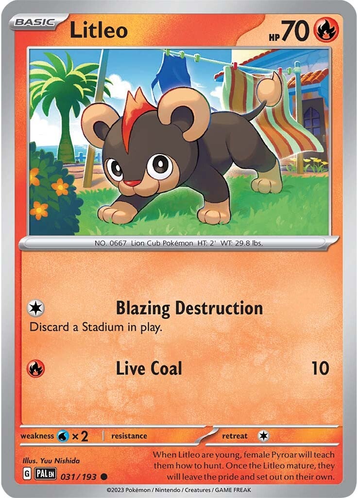 Litleo (031/193) [Scarlet & Violet: Paldea Evolved] | Good Games Morley