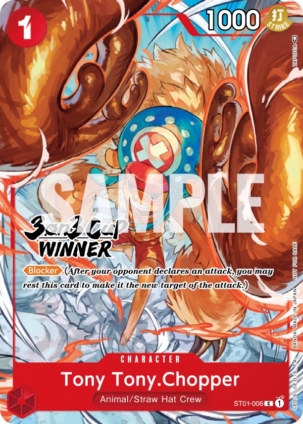 Tony Tony.Chopper (3-on-3 Cup) [Winner] [One Piece Promotion Cards] | Good Games Morley