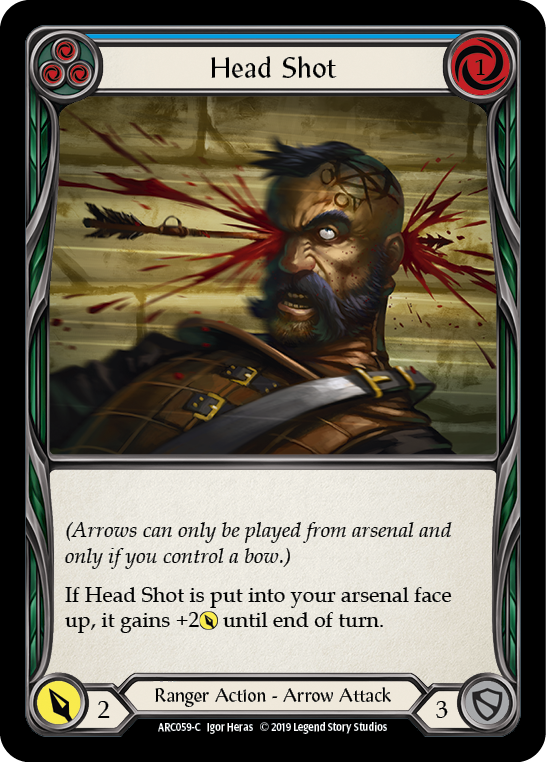 Head Shot (Blue) [ARC059-C] (Arcane Rising)  1st Edition Rainbow Foil | Good Games Morley
