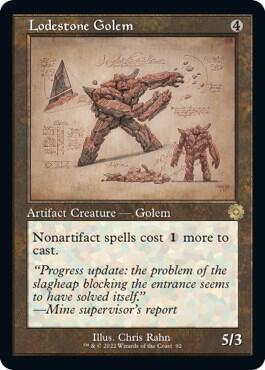 Lodestone Golem Schematic 92/63 (The Brothers' War: Retro Frame Artifacts)  | Good Games Morley