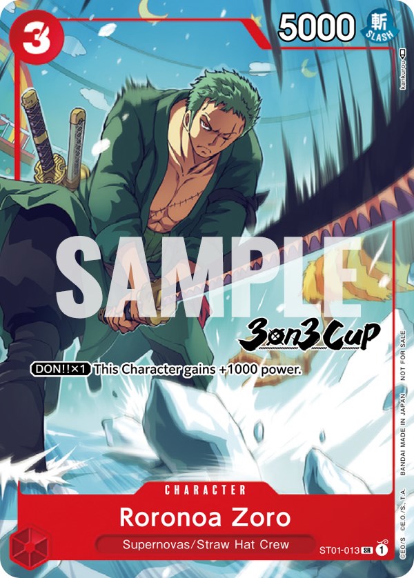 Roronoa Zoro (3-on-3 Cup) [Participant] [One Piece Promotion Cards] | Good Games Morley
