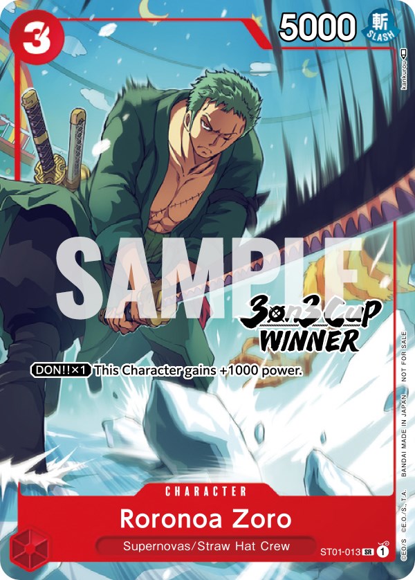 Roronoa Zoro (3-on-3 Cup) [Winner] [One Piece Promotion Cards] | Good Games Morley