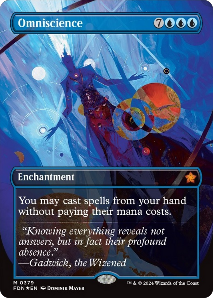 Omniscience (Borderless Mana Foil) [Foundations] | Good Games Morley