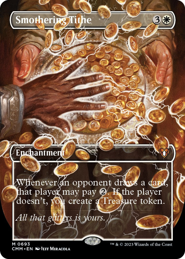 Smothering Tithe (Borderless Alternate Art) [Commander Masters] | Good Games Morley