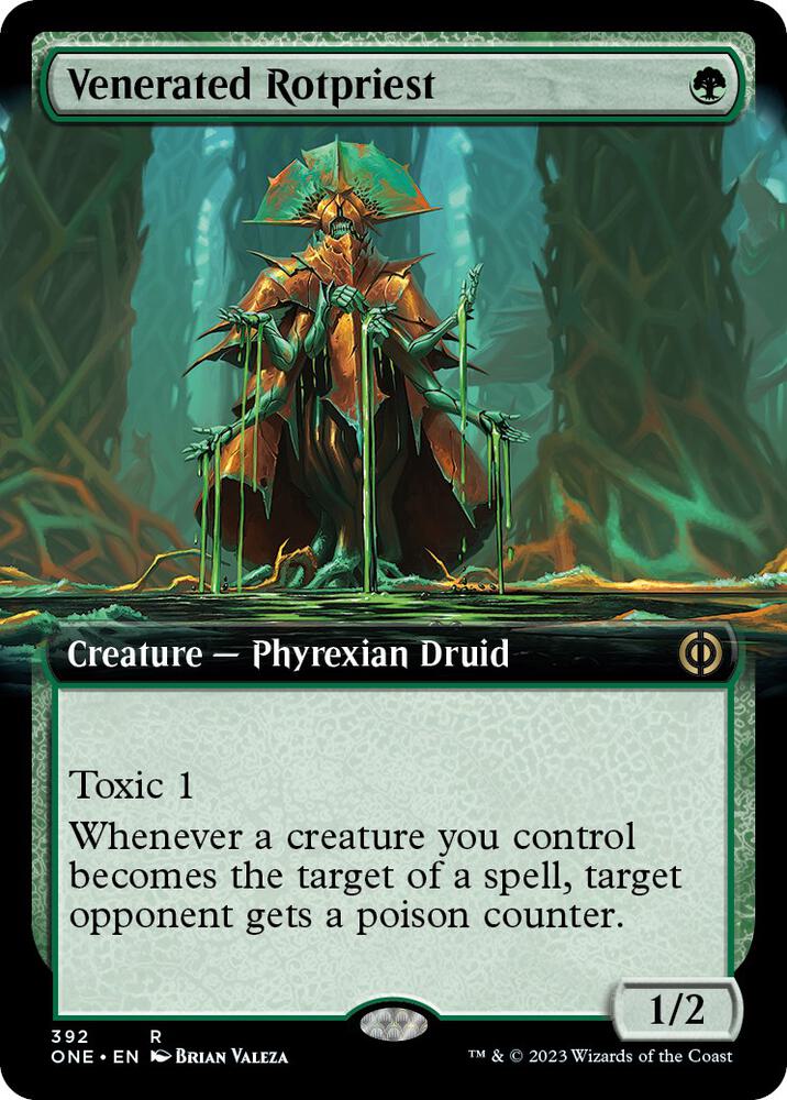 Venerated Rotpriest 392 (Phyrexia: All Will Be One)  - Extended Art Foil | Good Games Morley