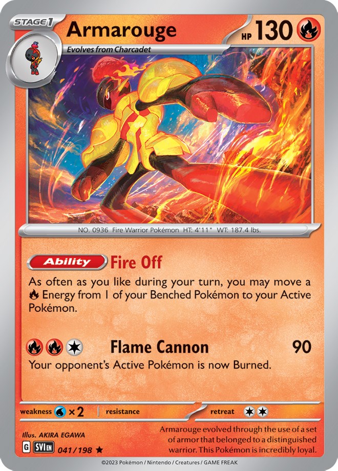 Armarouge (041/198) (Line Holo) [Scarlet & Violet: Base Set] | Good Games Morley