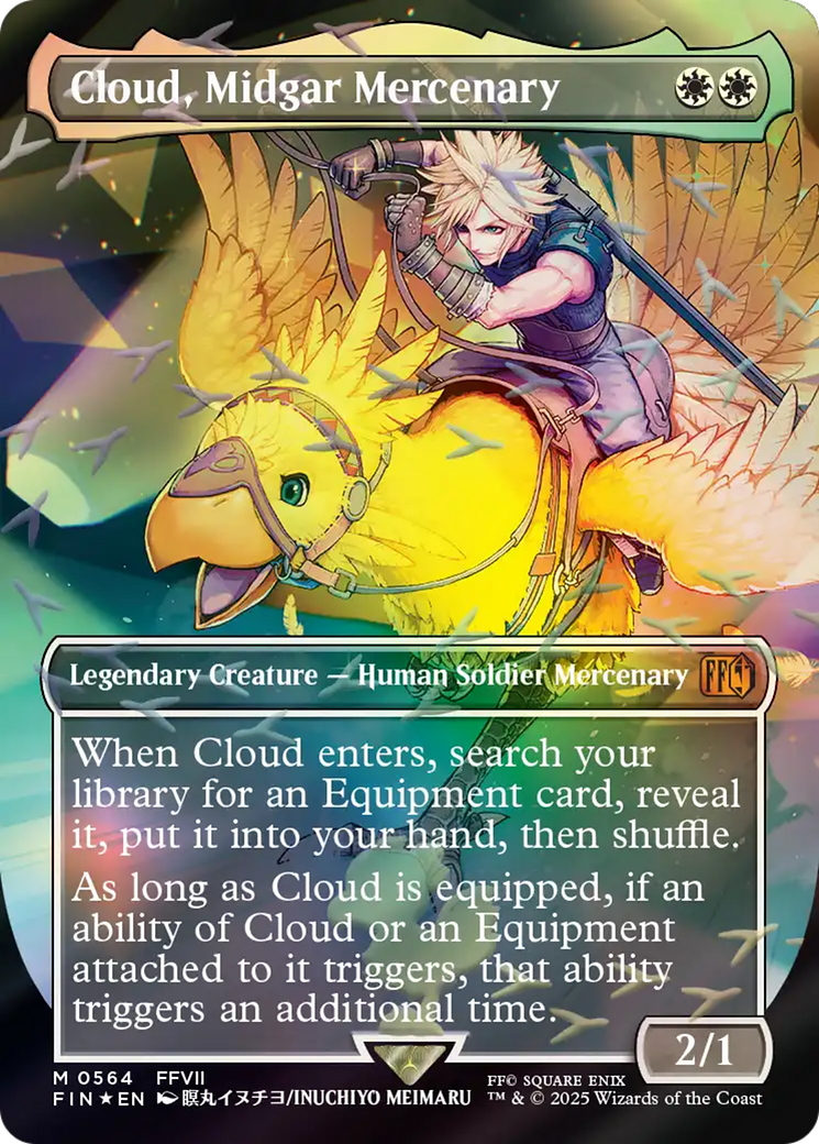 Cloud, Midgar Mercenary (Borderless) (Chocobo Track Foil) [FINAL FANTASY] | Good Games Morley
