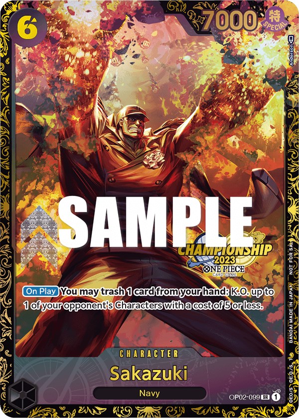 Sakazuki (Championship 2023) [One Piece Promotion Cards] | Good Games Morley