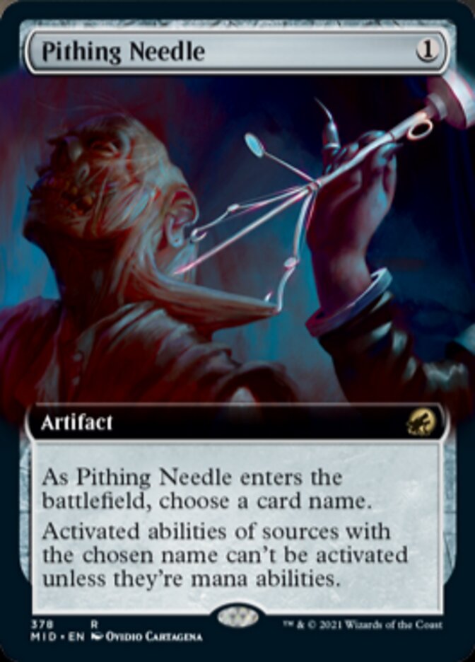 Pithing Needle (Extended Art) [Innistrad: Midnight Hunt] | Good Games Morley