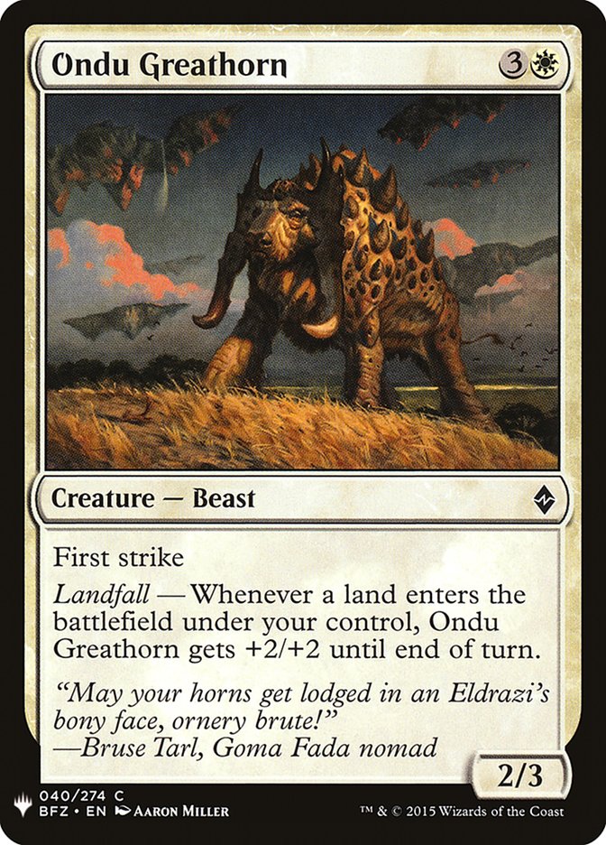 Ondu Greathorn [Mystery Booster] | Good Games Morley
