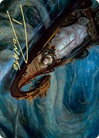 Funeral Longboat Art Card (Gold-Stamped Signature) [Kaldheim Art Series] | Good Games Morley