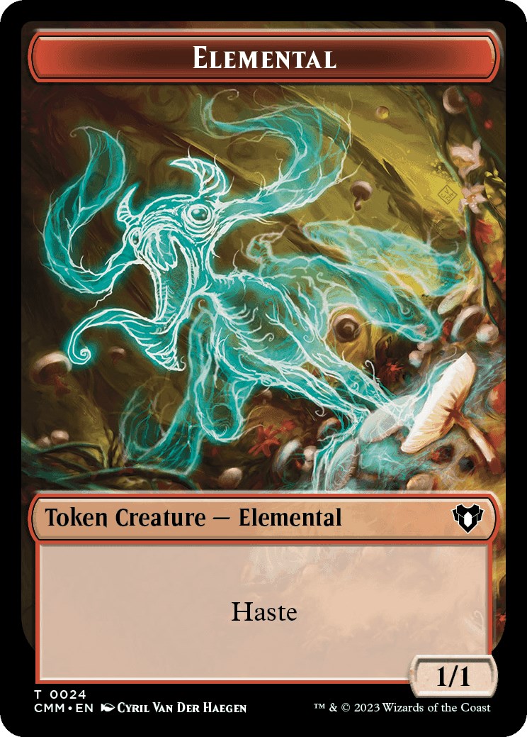Elemental (0024) // Spider Double-Sided Token [Commander Masters Tokens] | Good Games Morley