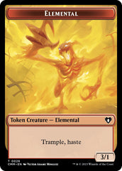 Elemental (0026) // Construct (0042) Double-Sided Token [Commander Masters Tokens] | Good Games Morley
