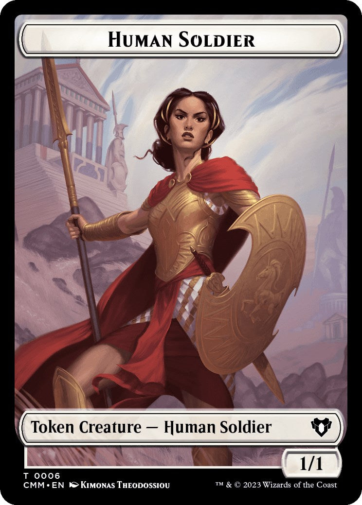 Human Soldier // Zombie (0013) Double-Sided Token [Commander Masters Tokens] | Good Games Morley