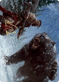 Blizzard Brawl Art Card (Gold-Stamped Signature) [Kaldheim Art Series] | Good Games Morley