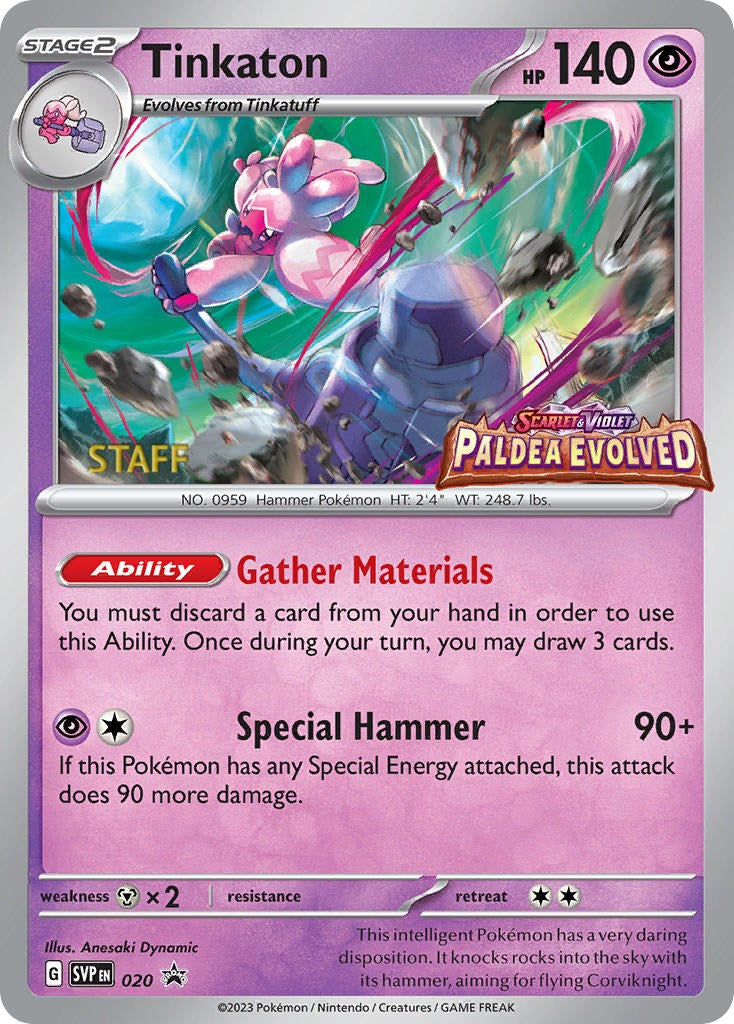 Tinkaton (020) (Staff Promo) [Scarlet & Violet: Black Star Promos] | Good Games Morley
