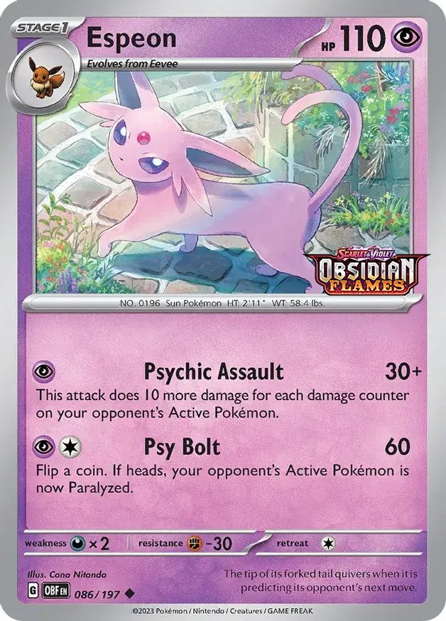 Espeon (086/197) (Best Buy Exclusive) [Scarlet & Violet: Black Star Promos] | Good Games Morley