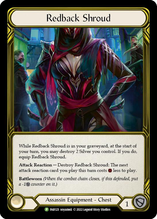 Redback Shroud (Golden) [FAB123] (Promo)  Cold Foil | Good Games Morley