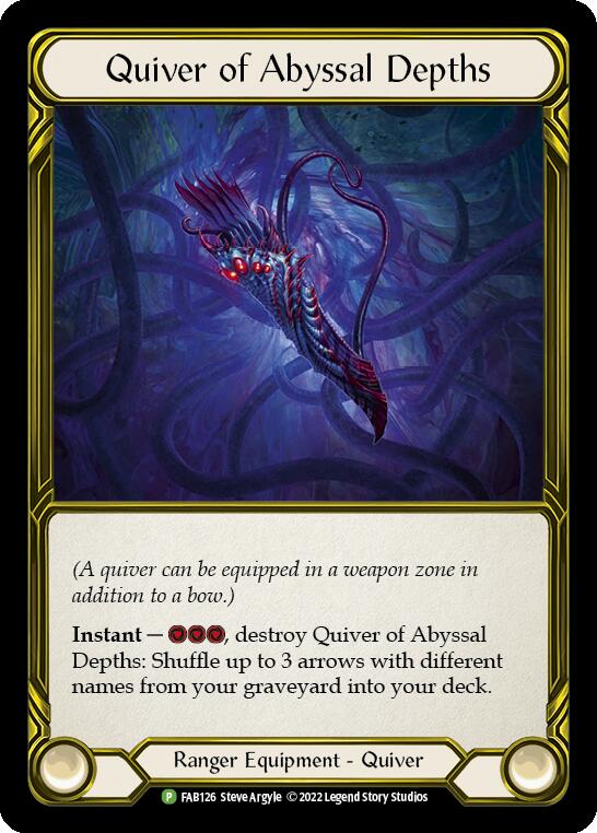 Quiver of Abyssal Depths (Golden) [FAB126] (Promo)  Cold Foil | Good Games Morley