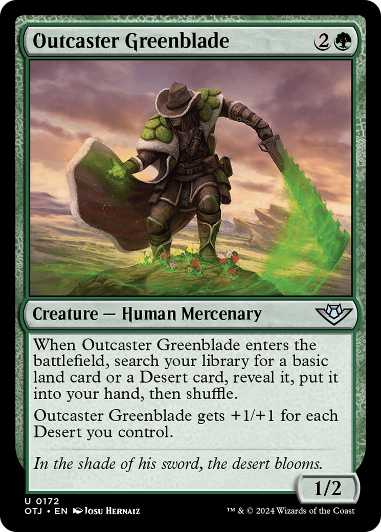 Outcaster Greenblade [Outlaws of Thunder Junction] | Good Games Morley